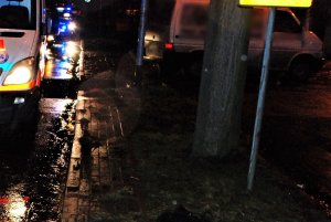 policjanci wykonują czynności na wypadku drogowym