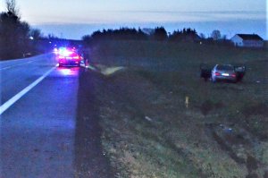policjanci pracowali na miejscu wypadku