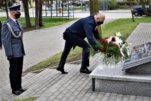 komendant ze starostą podczas rocznicy uchwalenia Konstytucji 3 Maja