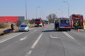 policjanci pracują w miejscach wypadków
